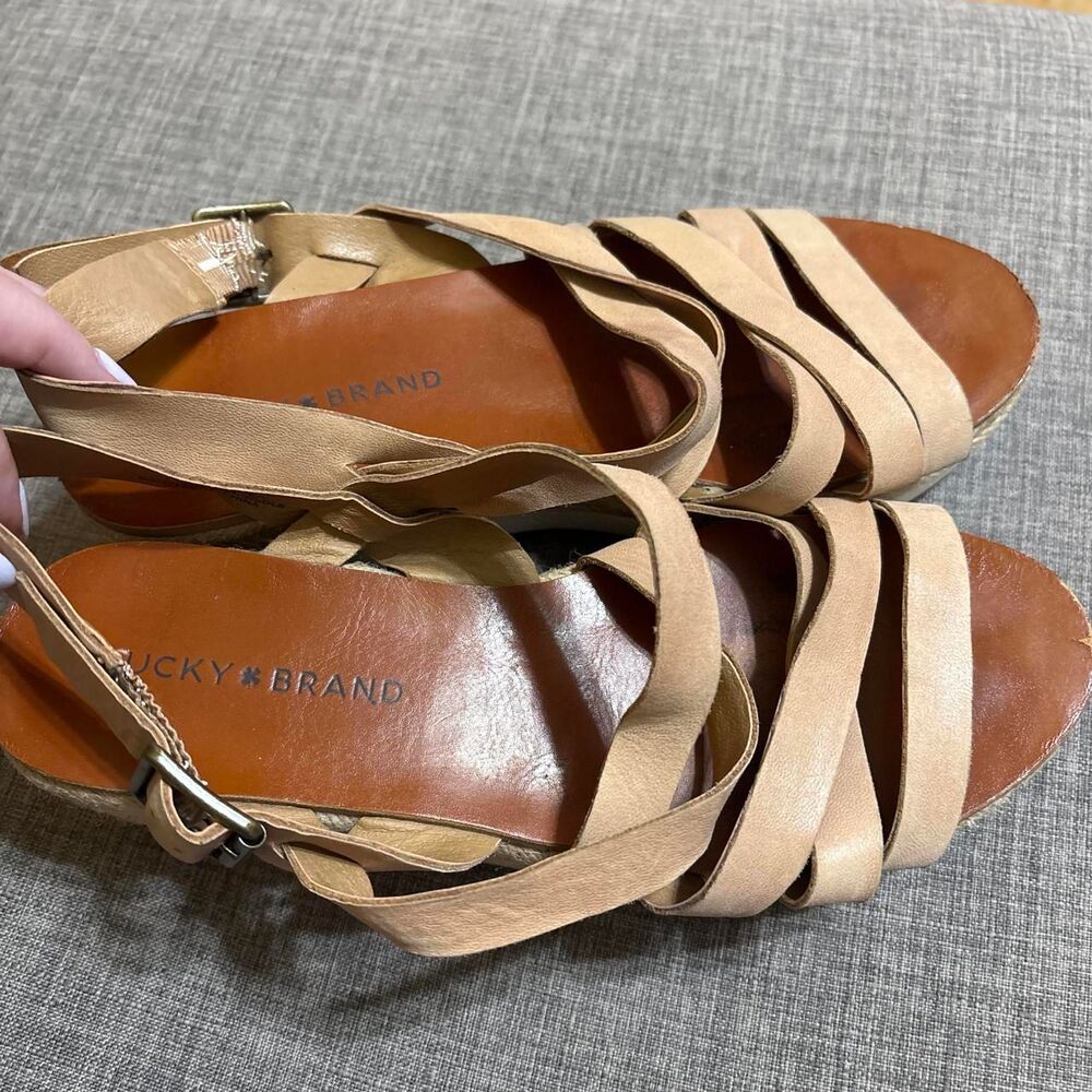 Lucky-brand Women's Tan and Cream Sandals
